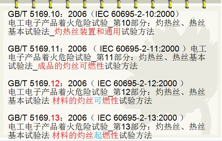 157-1 灼熱絲測試標準